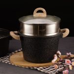 Shogun Granite Cookware Plus 24 x 17cm Nonstick Stockpot With Steamer with Induction (IH) - Image 4