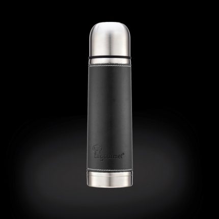 Leather Cladding 0.5L Urbane Thermal Flask (Black)