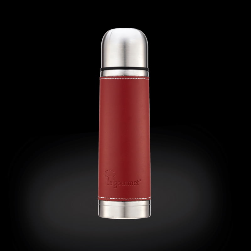 800x800_LG-LEATHER-CLADDING-0.5L-URBANE-FLASK-(RED) Leather Cladding 0.5L Urbane Thermal Flask (Red) - Image 1