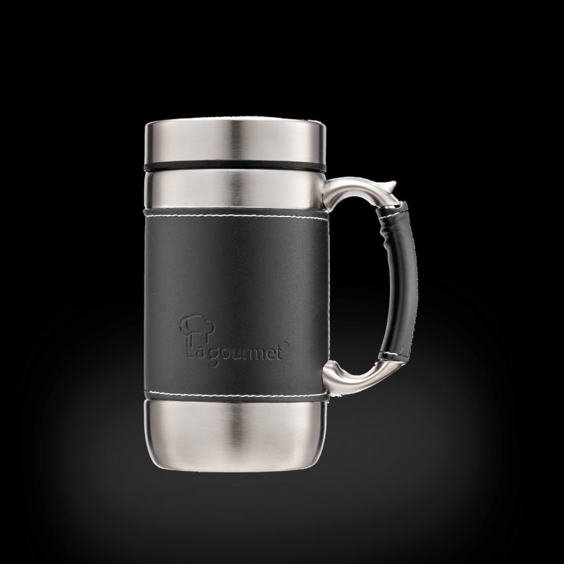 800x800_LG-LEATHER-CLADDING-500ML-LEISURE-MUG-WITH-TEA-STRAINER-(BLK) Leather Cladding 0.5L Leisure Thermal Mug with Tea Strainer (Black) - Image 1