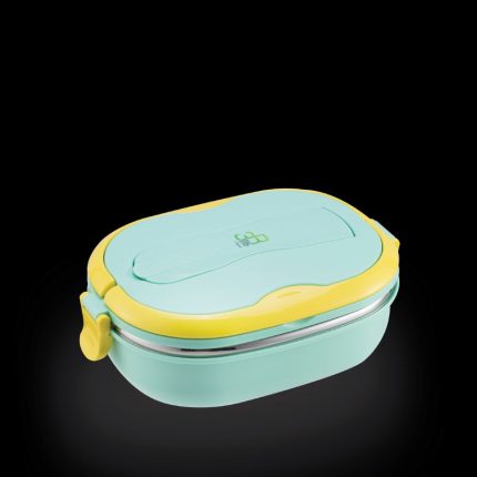 New Millennium PAC2GO  900ml Rectangular Lunch Box w/ Spoon + Stainless Steel Insert