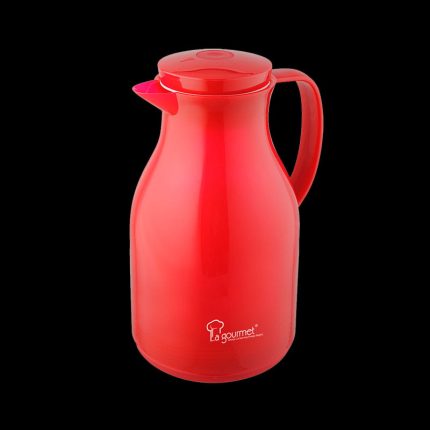 Camelia 1.0L Glass Liner Vacuum Water Jug with Pink Glassliner (Red)