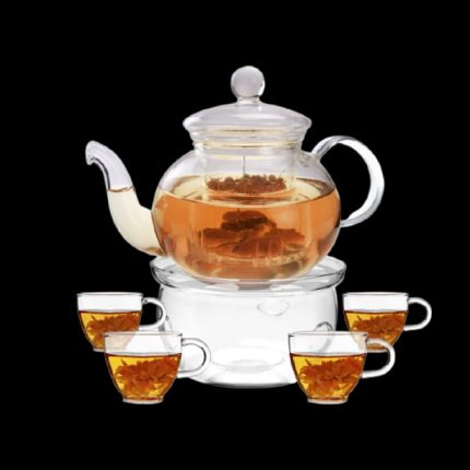 La Gourmet Tea & Coffee Borosilicate 6 Pcs Tea Set