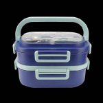 Save The Planet 1650ml 2Tier Tiffin Carrier with Cutlery - Image 2
