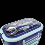 Save The Planet 1650ml 2Tier Tiffin Carrier with Cutlery - Image 3