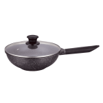 Shogun Tama 28 x 9.5cm Stirfry Wok with Glass Lid with Induction (IH) with FREE GIFT