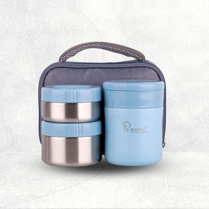 Spring Lunch Set with Pouch - Blue