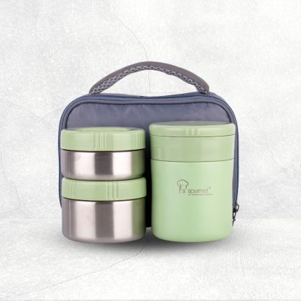 Spring Lunch Set with Pouch - Green