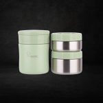 Spring Lunch Set with Pouch - Green - Image 3