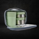 Spring Lunch Set with Pouch - Green - Image 2