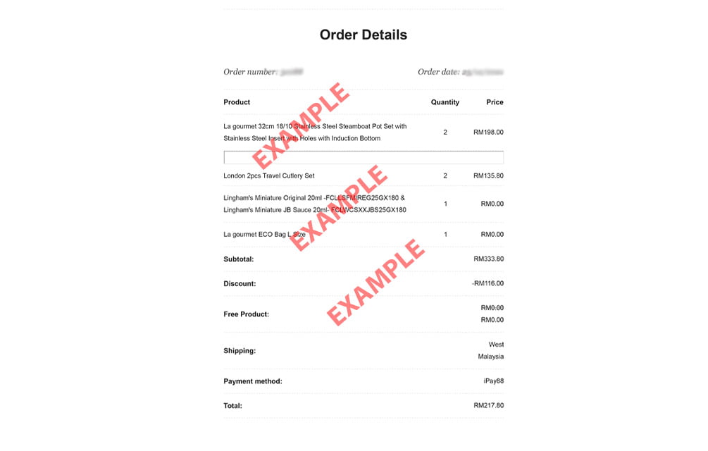 LGM Website Receipt