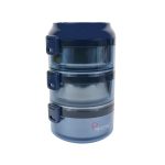 La gourmet Pack To Go 2.35L 3 Tier Tiffin Carrier - Blue - Image 6