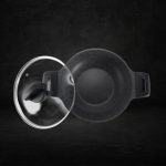 Shogun Shinji 28 x 7.5cm Wok with Glass Lid, 3.5L (Induction) - Image 2