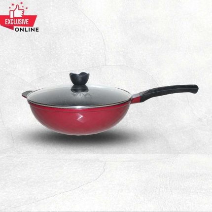Vviva 32 x 10cm Stirfry Wok with Glass Lid (IH) 5.8L