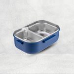 PAC2GO 1650ml 2 Tier Tiffin Carrier with Cutlery - Blue - Image 4