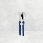 PAC2GO 1650ml 2 Tier Tiffin Carrier with Cutlery - Blue - Image 5