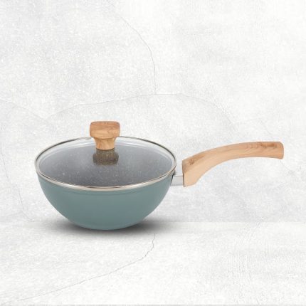 Shogun Joy Collection 20 x 8cm Stirfry Wok with Glass Lid (Induction), 1.8L
