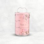 Vintage Collection 2.1L 3 Tier Double Wall Steel Tiffin Carrier - Coral