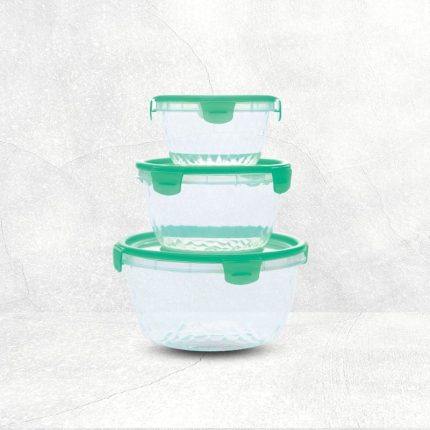 Shogun Miyake 3Pcs Round Plastic Container Set