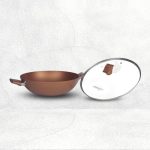 Copper Diamond 34cm Wok With Glass Lid (IH) Free 20cm Free Frypan (IH) - Image 3