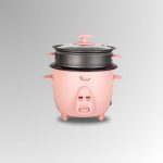 Rice Cooker With Non-Stick Steamer, 0.6L Flamingo Pink