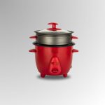 Rice Cooker With Non-Stick Steamer, 0.6L Imperial Red