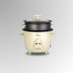 Rice Cooker With Non-Stick Steamer, 0.6L Vanilla Cream