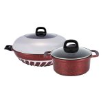 Shogun Twister Wok 40 x 11.5cm with Semi Glass Lid Non Induction [Free Casserole 20cm with Induction]