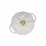 La Fleur 20cm Casserole – Enameled Cast Iron 2L Gardenia - Image 2
