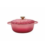 La Fleur 20cm Casserole – Enameled Cast Iron 2L Hibiscus