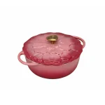 La Fleur 20cm Casserole – Enameled Cast Iron 2L Hibiscus - Image 4