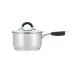 Aura 18cm Saucepan with Glass Lid - 18/10 Stainless Steel 2.5L