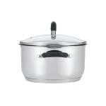 Aura 20cm Casserole with Glass Lid - 18/10 Stainless Steel 3.4L - Image 2