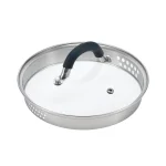 Aura 28cm Deep Frypan with Steamer Insert - 18/10 Stainless Steel 5.2L - Image 7